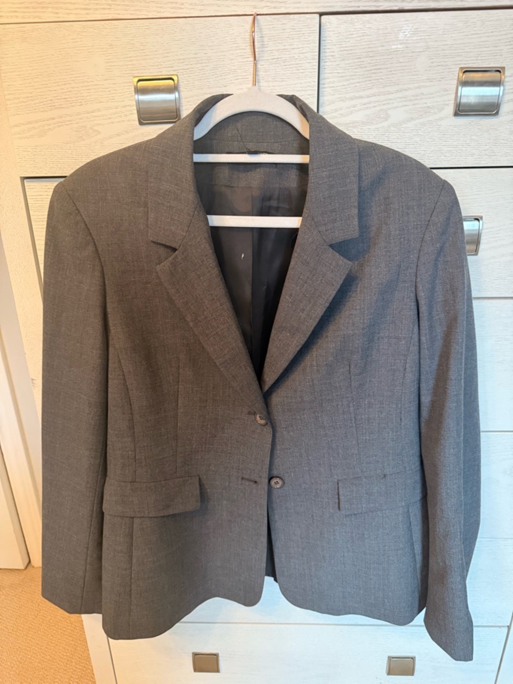 Holt Renfrew Classic Tailored Gray Blazer sz 12